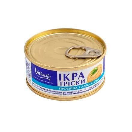 Ікра 100 г Veladis тріски пробійна слабосолена - Photo 1