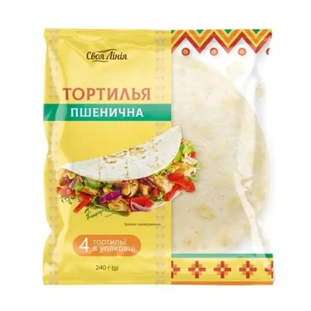 Тортилья 240г Своя Лінія пшенична п/ет - Photo 1