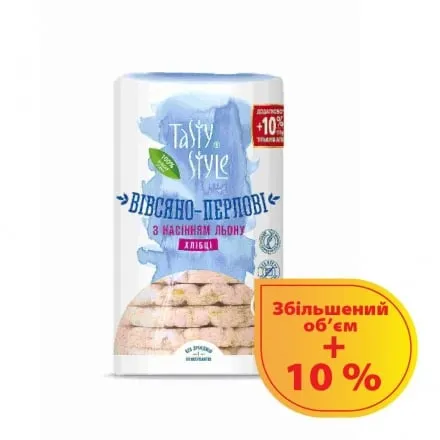 Хлібці 110 г Tasty Style вівсяно-перлові з насінням льону - Photo 1