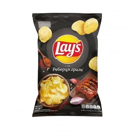 Чипси 120 г Lay's картопляні зі смаком реберець гриль м/уп - Photo 1