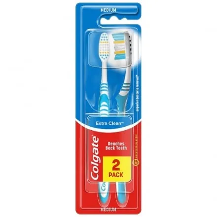 Набір щітка зубна 1+1 шт Colgate Extra Clean середньої жорсткості - Photo 1