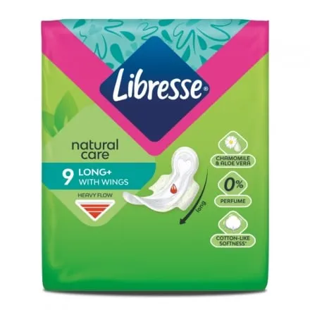 Прокладки 9 шт Libresse Natural Care Ultra Super з екстрактом алое вера та ромашки - Photo 1