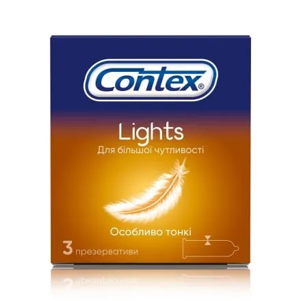 Презервативи 3 шт Contex Lights особливо тонкі № 3 - Photo 1