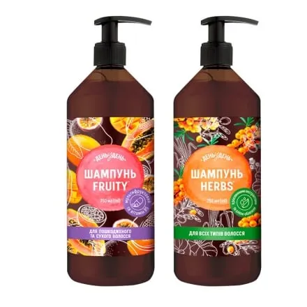 Шампунь 0,75 л День у День FRUITY/HERBS п/флакон - Photo 1
