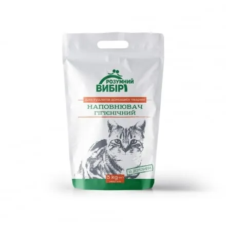 Наповнювач 3 кг Розумний вибір гігієнічний деревний для домашніх тварин_ А - Фото 1
