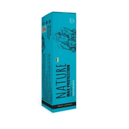 Зубна паста 100 мл NATURE MAX PROTECTION морська сіль /малина к/уп - Photo 1