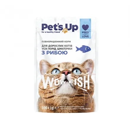 Корм 100 г Своя Лінія Pet's Up для дорослих котів з Рибою м/уп - Photo 1
