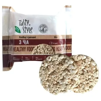 Хлібці Tasty Style гречані з чіа 30г - Фото 1