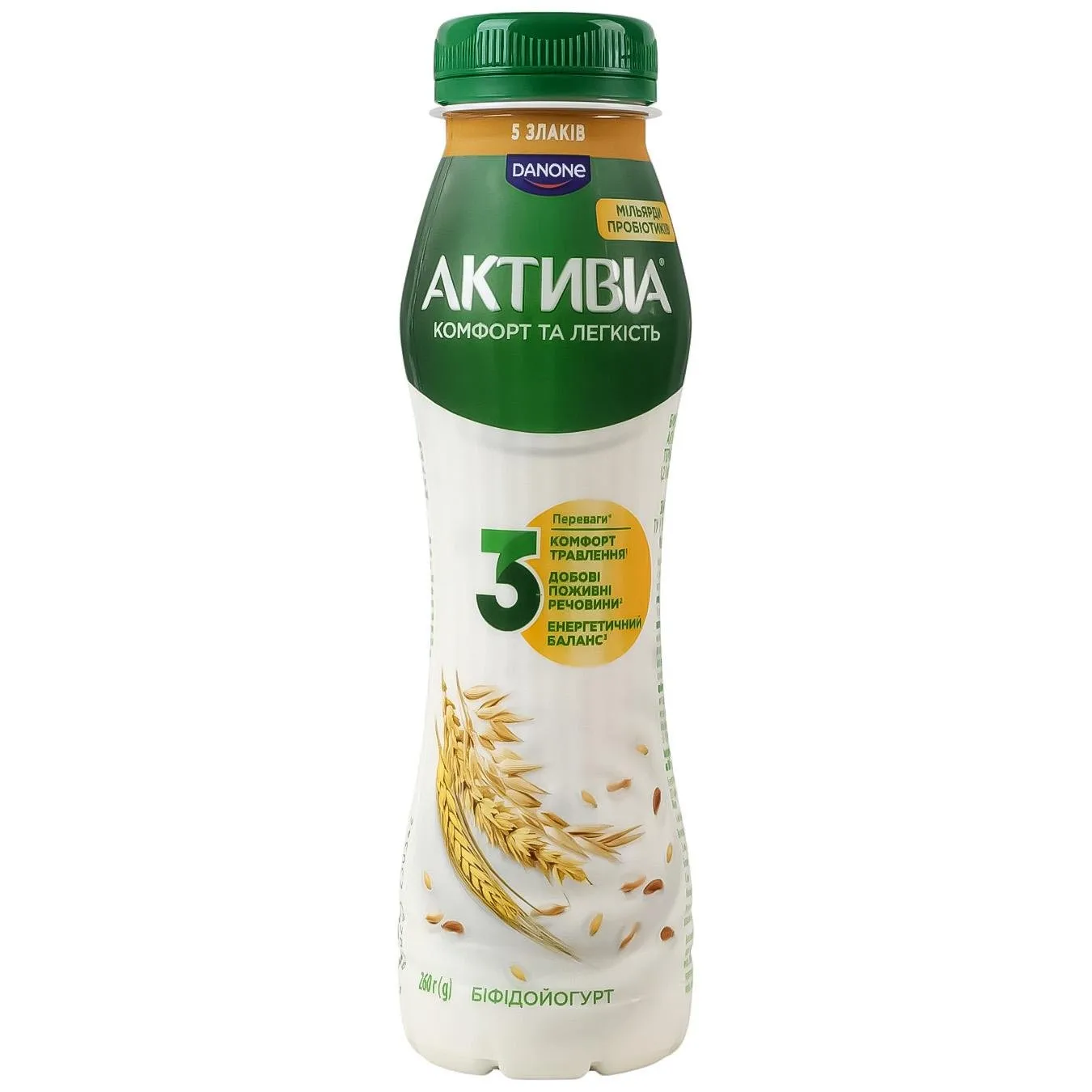 Біфідойогурт Активія 5 злаків 1,2% 260г - Фото 3
