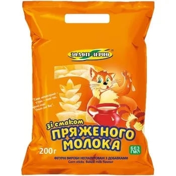 Палички кукурудзяні Золоте Зерно з топленим молоком 200г - Photo 1