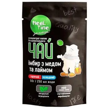 Чай концентрований Meal Time Імбир з медом та лаймом 50г - Photo 1