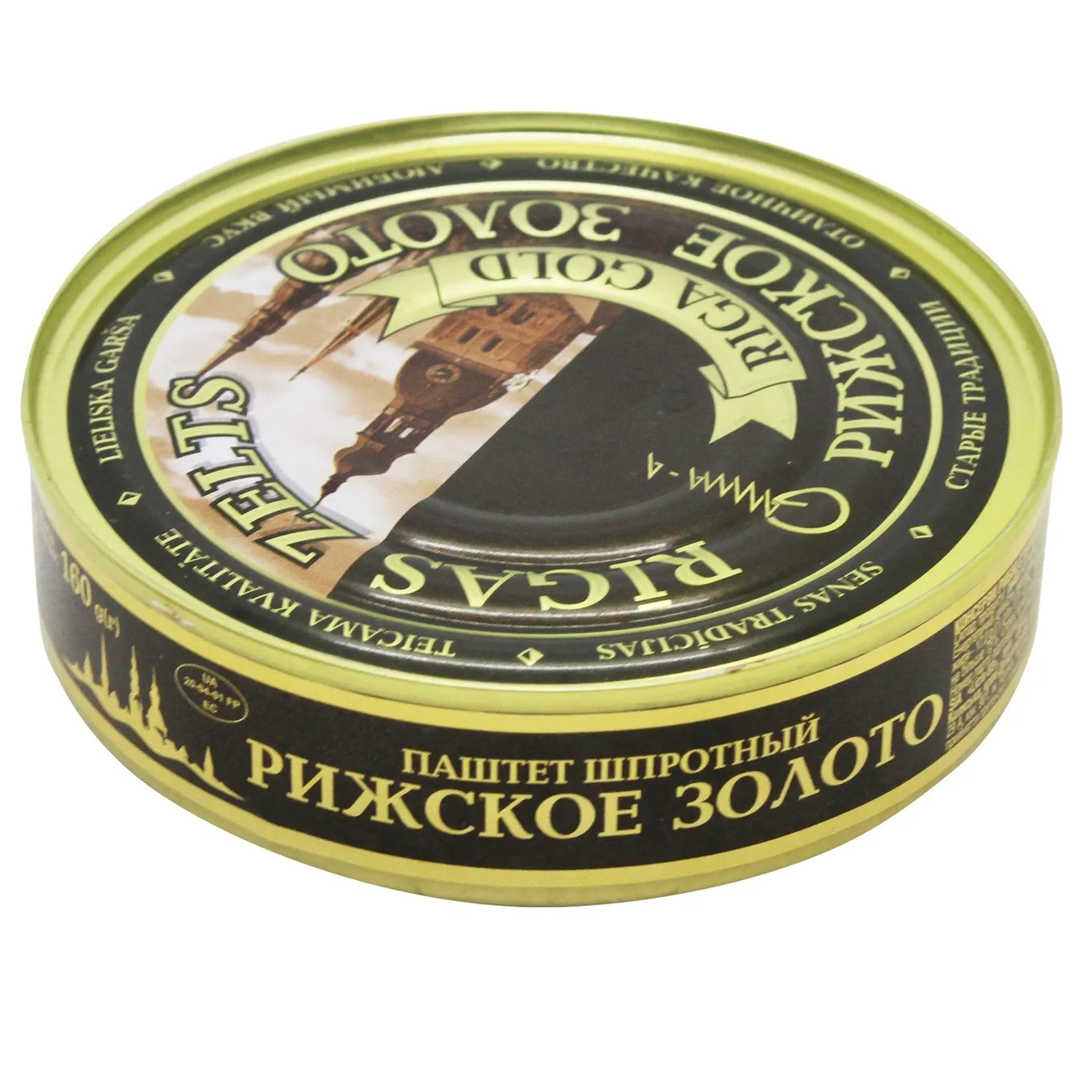 Паштет Рижское золото шпротний 160г - Фото 1