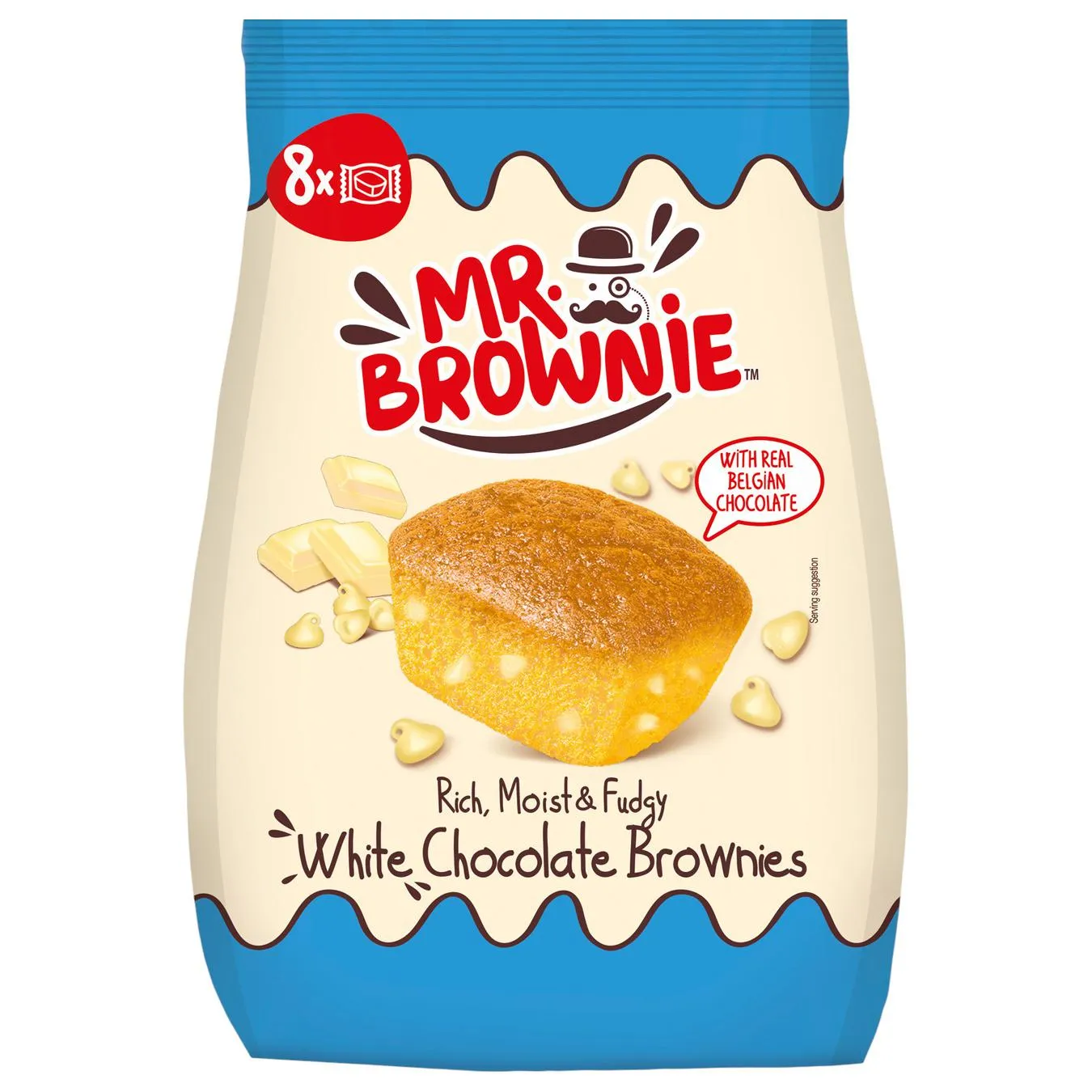 Мафіни Mr Brownie 200 г Білий шоколад Брауні (Іспанія) - Фото 1