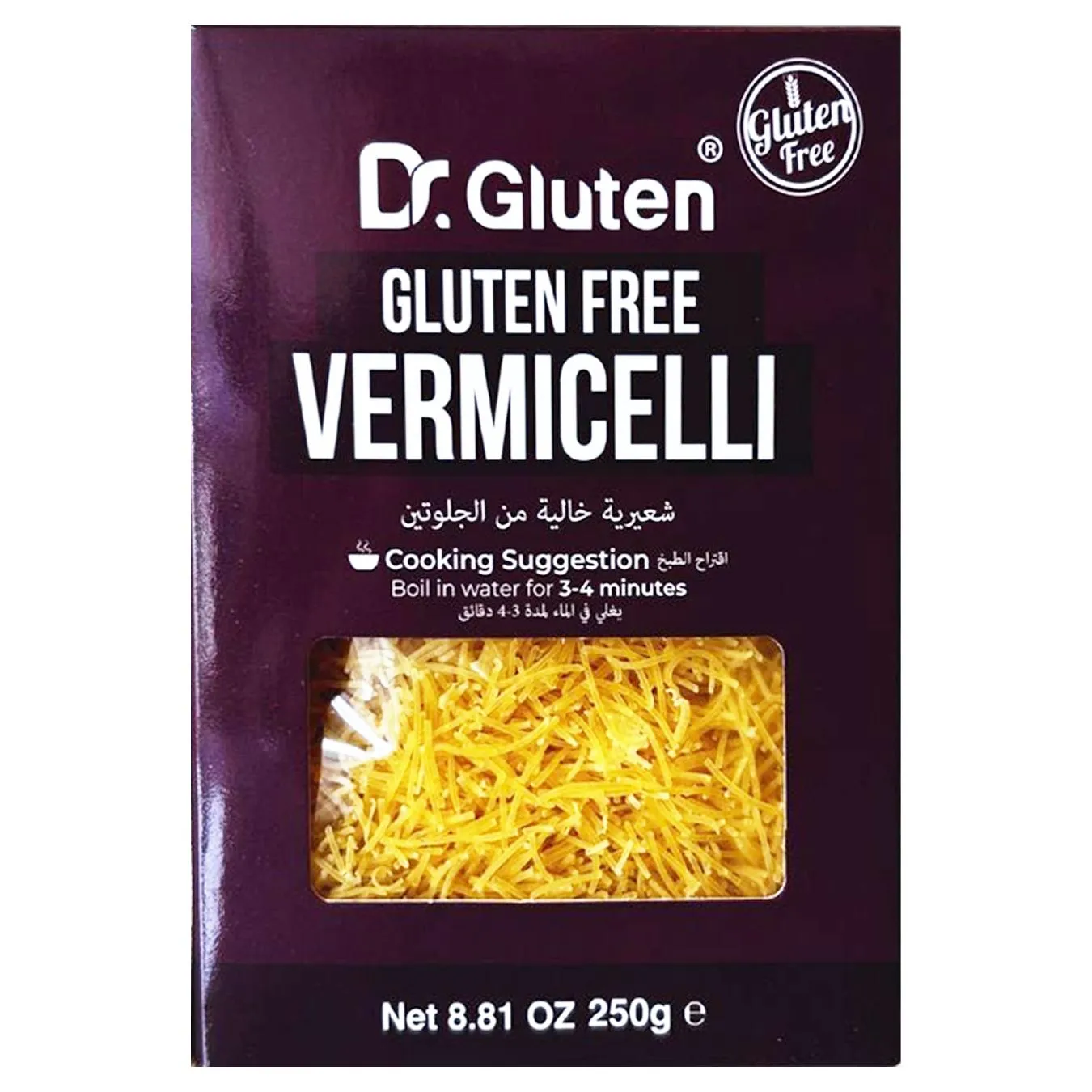Макаронні вироби Dr.Gluten Вермішель без глютену 250г - Фото 1
