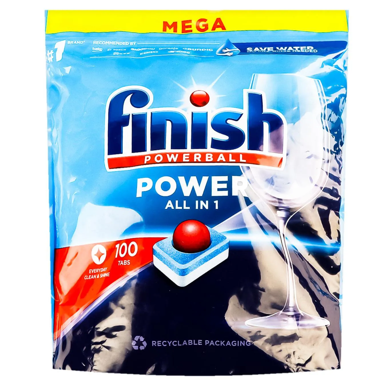 Таблетки для посудомийних машин Finish All in One Max 94шт - Фото 7