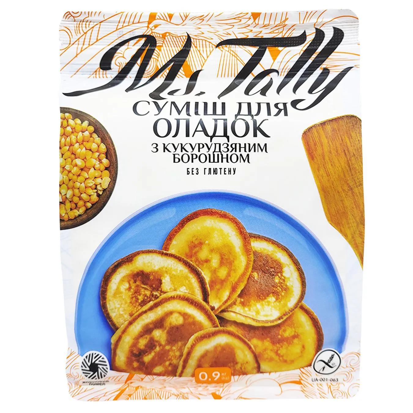 Суміш для оладок Ms.Tally з кукурудзяним борошном 900г - Фото 1