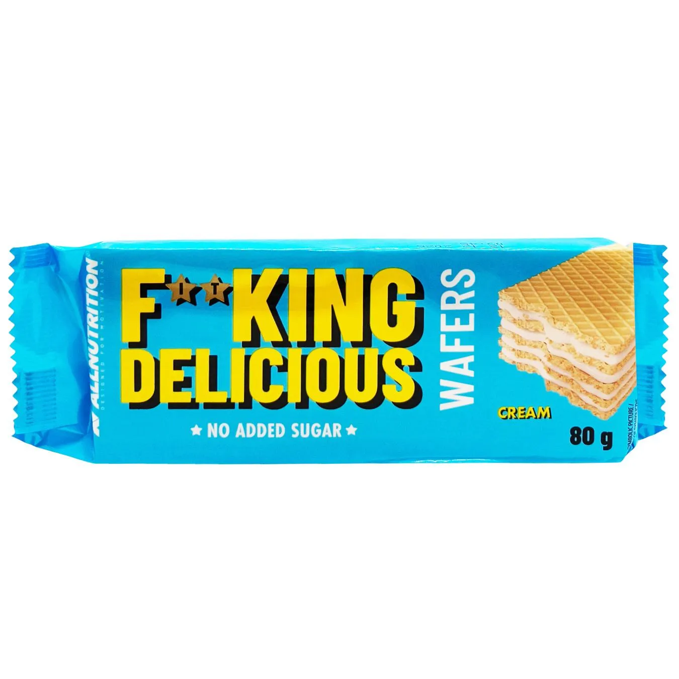 Вафлі AllNutrition Fitking Delicious з кремом без цукру 80г - Фото 1
