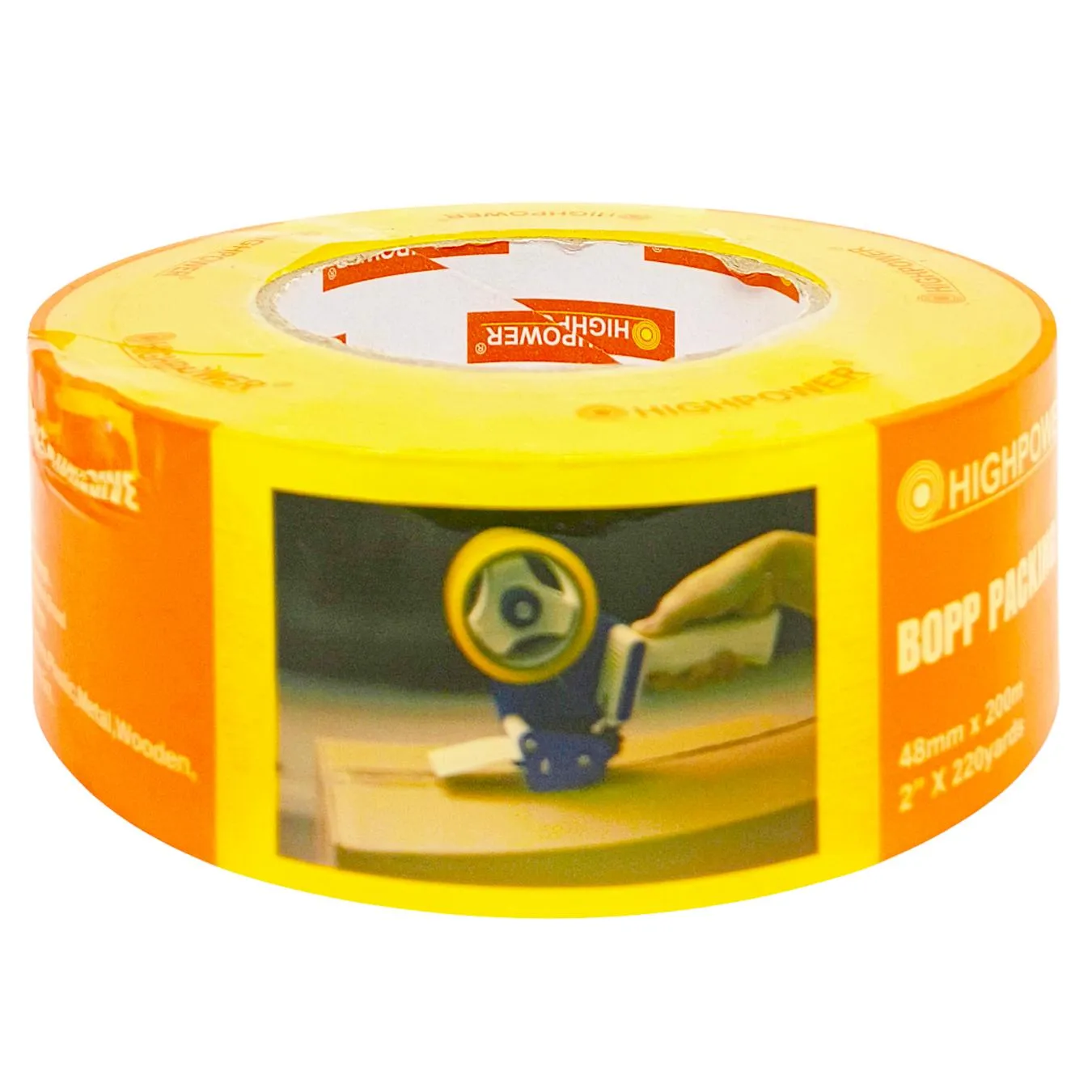 Стрічка клейка 48мм*200м жовтий - Фото 1