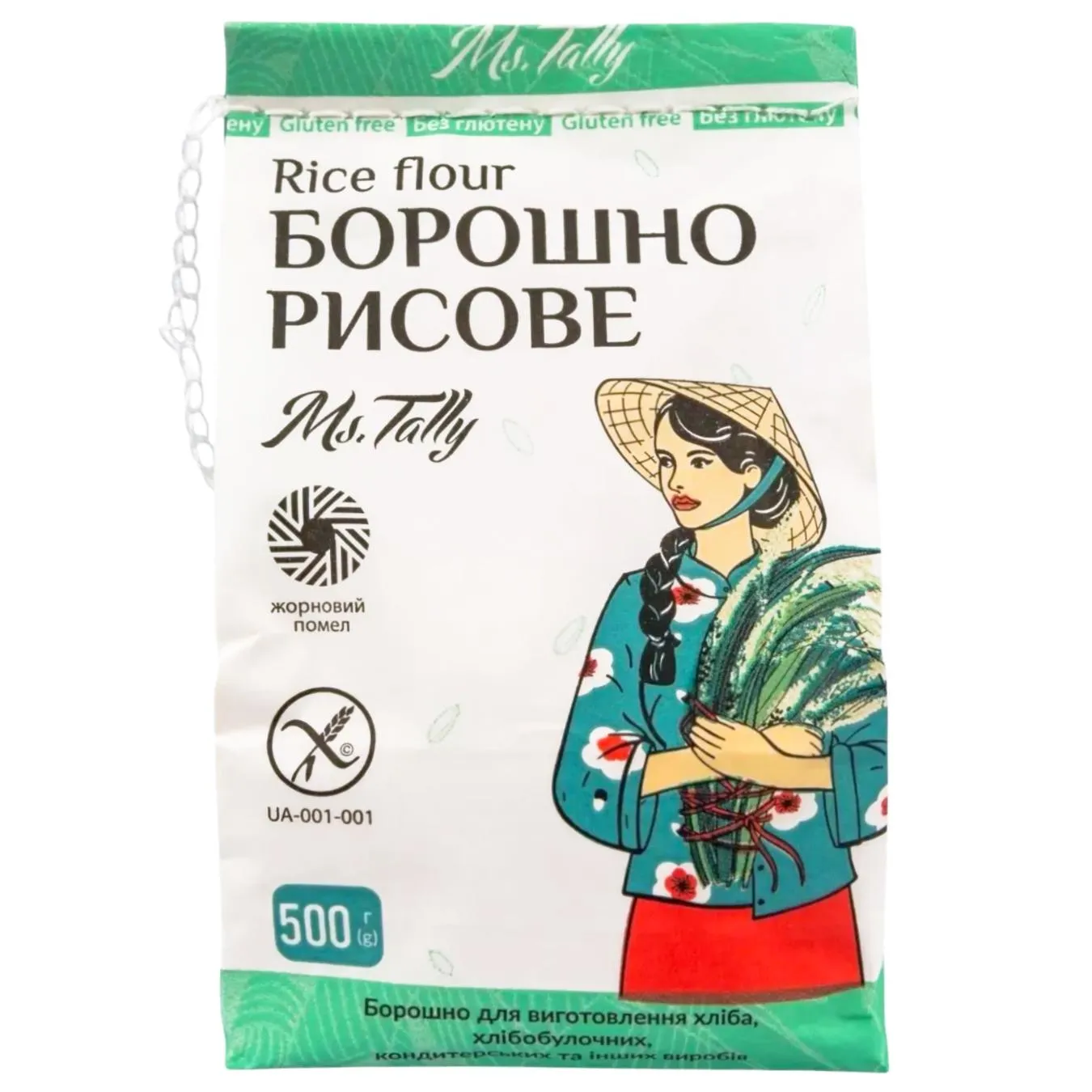 Борошно рисове Ms.Tally без глютену 500г - Фото 1