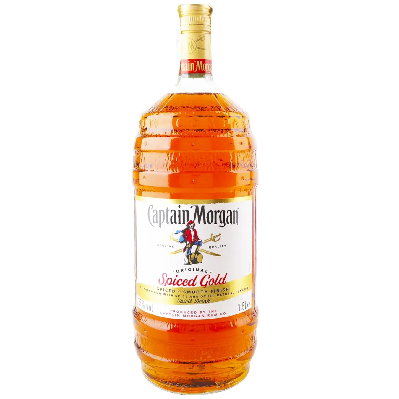 Напій ромовий Captain Morgan Spiced Gold 35% 1,5л - Фото 1