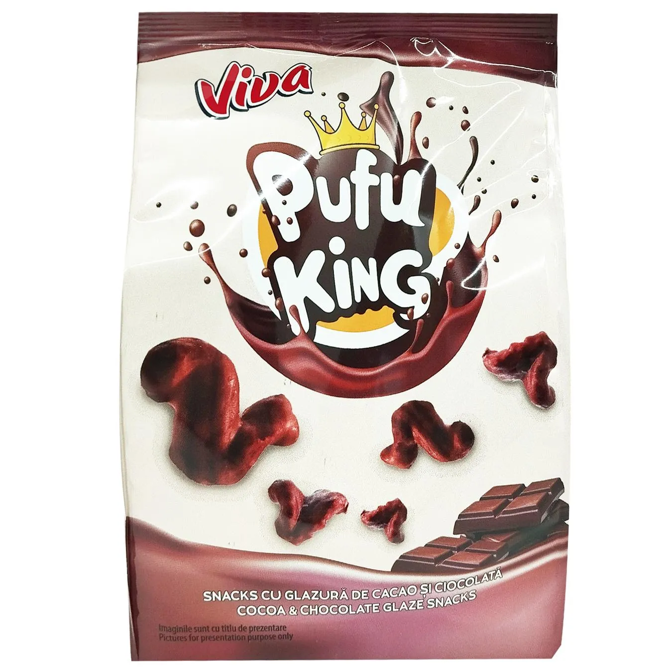 Сніданок сухий Viva Pufu King Подушечки зернові у шоколадній глазурі 85г - Фото 1