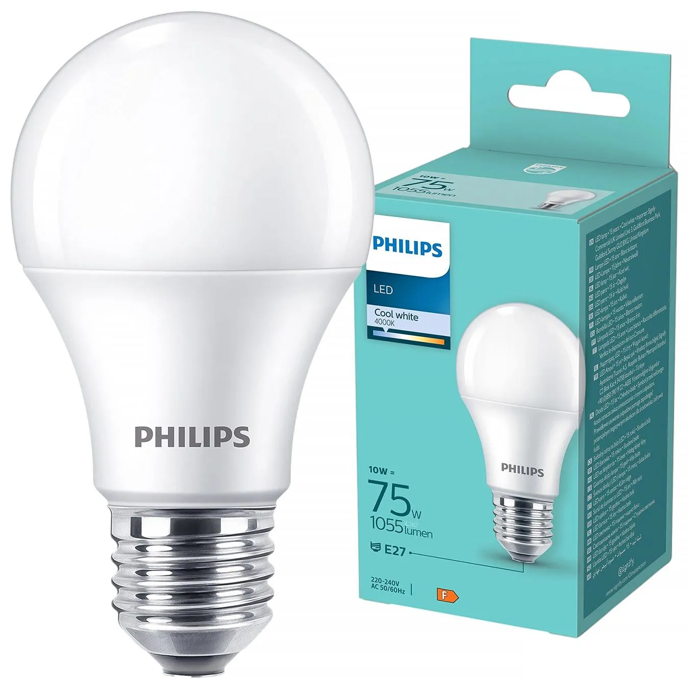 Лампа Philips LED 4000К 75W 1055lm E27 - Фото 1