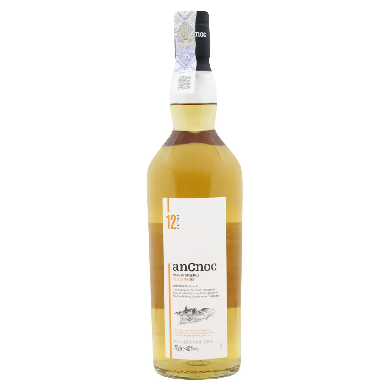 Віскі AnCnoc 12 років 40% 0,7л - Фото 1