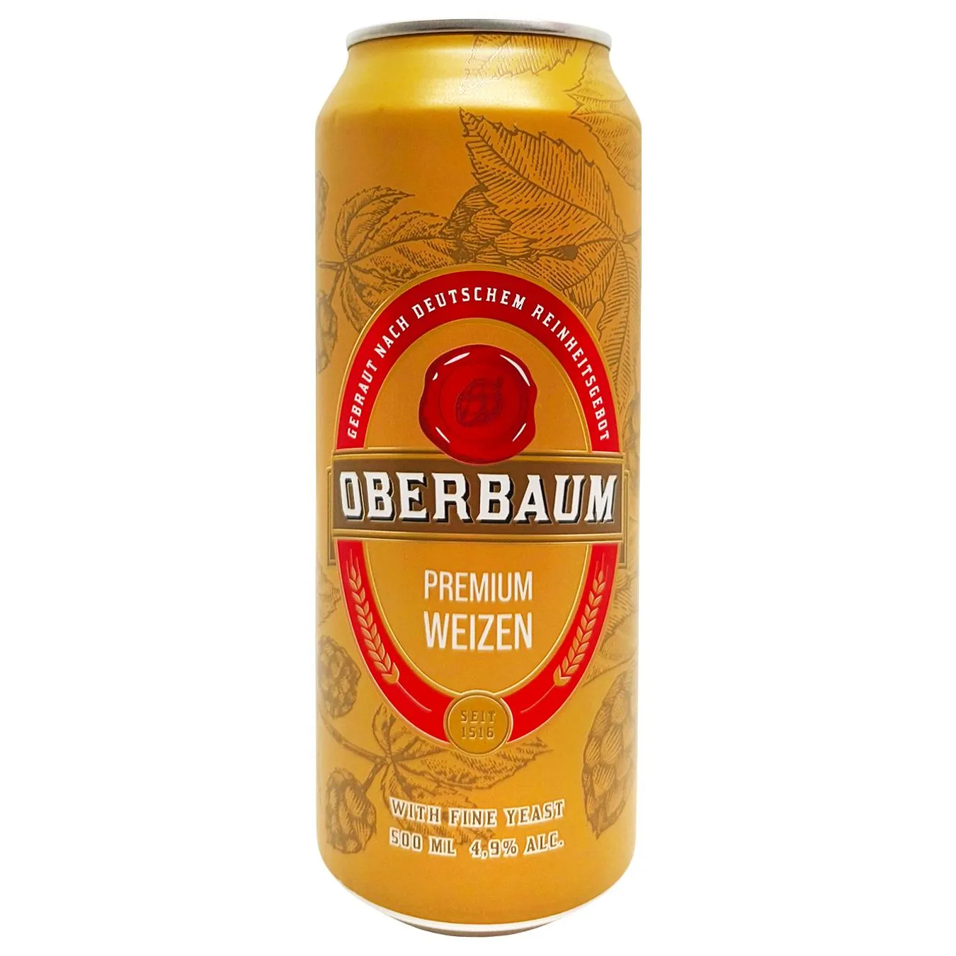Пиво Oberbaum Weizen 4,9% 0,5л - Фото 1