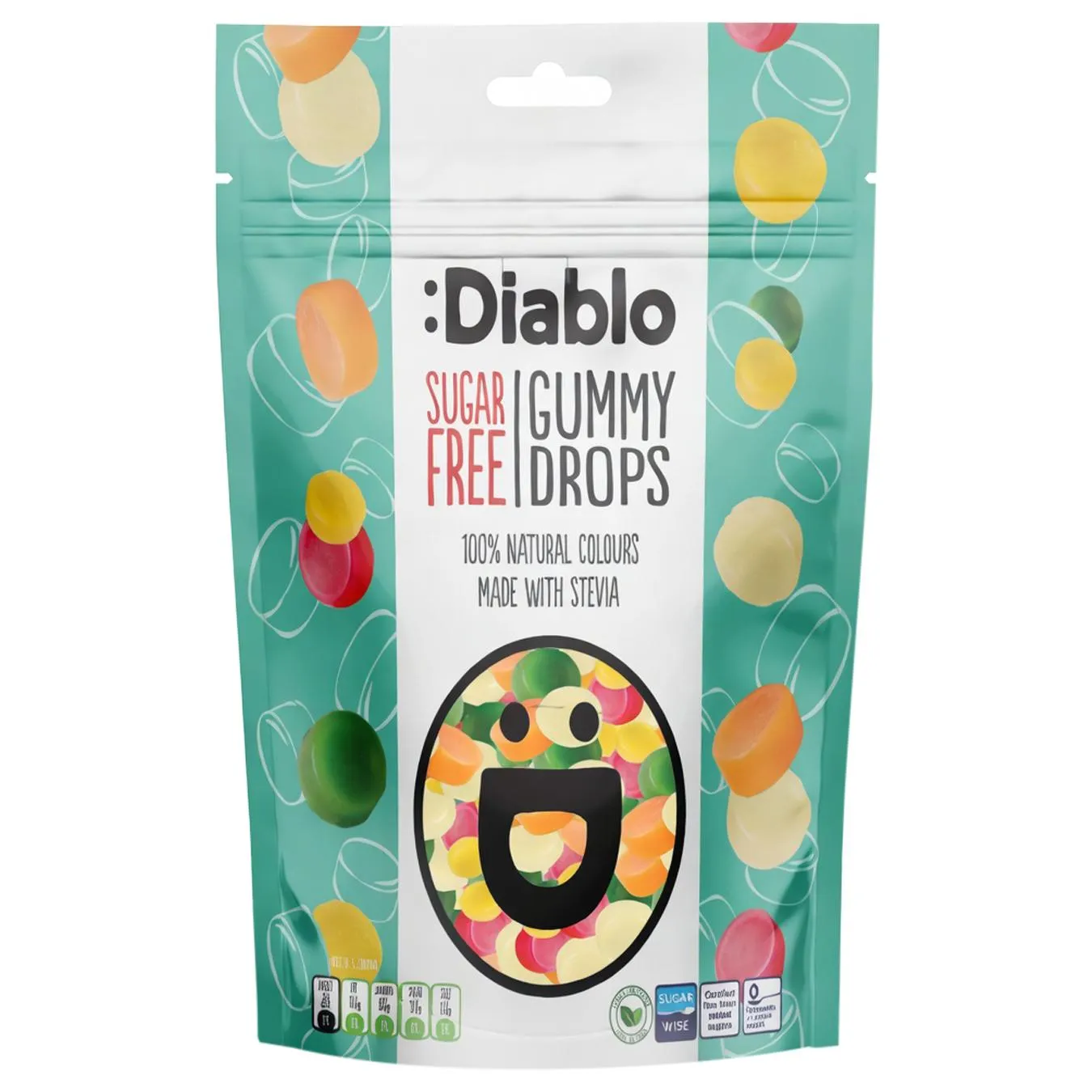 Цукерки Diablo мармеладні без цукру 75г - Фото 1