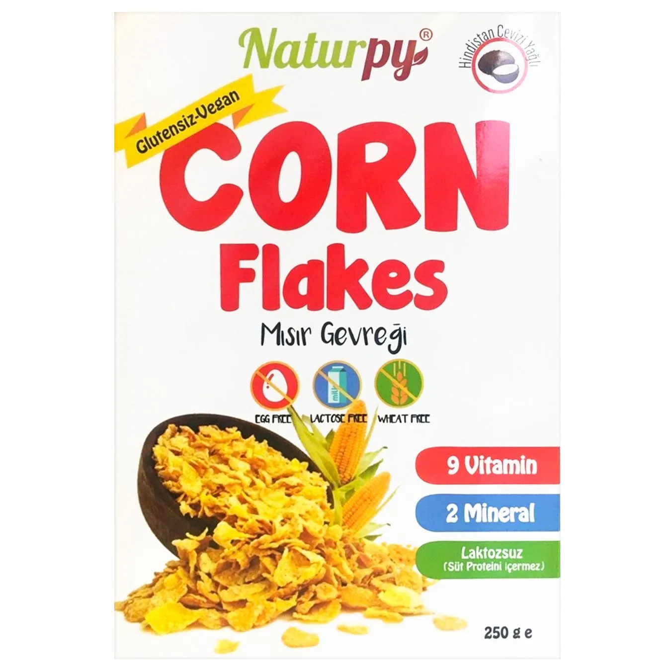 Пластівці кукурудзяні Natupry без глютену 250г - Фото 1