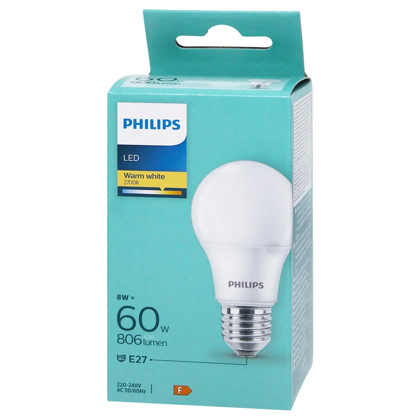 Лампа LED Philips 60W A60 E27 WW 230V FRND1PF/6DISC 2700К - Фото 1