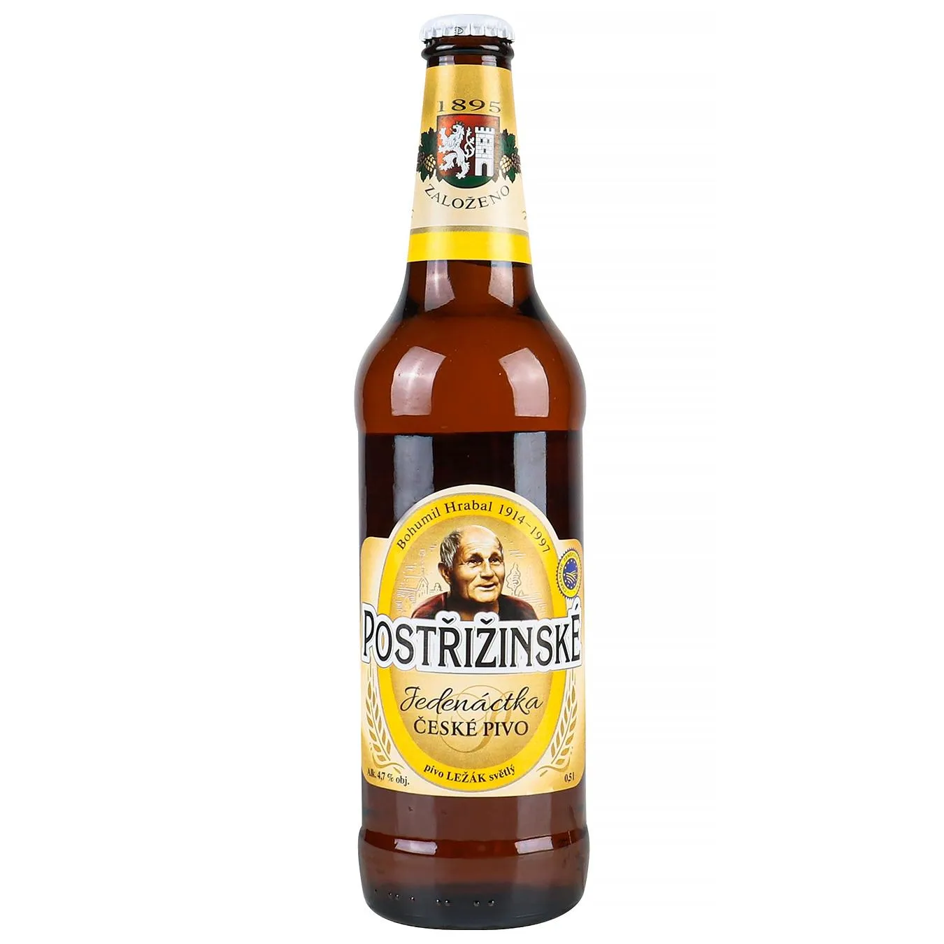 Пиво Postrizinske Jedenactka світле 4,7% 0,5л - Фото 1