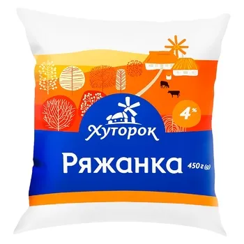Ряжанка Хуторок 4% 450г - Photo 1
