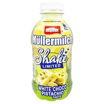Напій молочний Muller Shake Білий шоколад-Фісташка 3,5% 400г - Photo 1