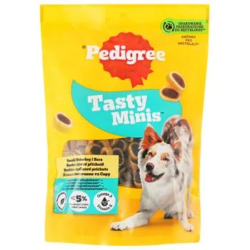 Корм сухий Pedigree Tasty minis з яловичиною та сиром для дорослих собак 140г - Фото 1