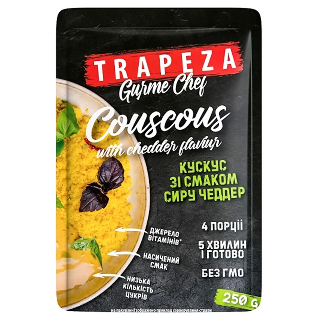 Кус-кус Trapeza зі смаком сиру чеддер 250г - Фото 1