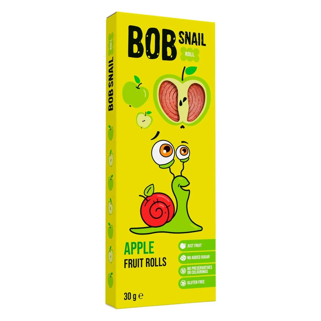 Цукерки Bob Snail натуральні яблучні 30г - Фото 1