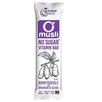 Батончик-мюслі Здоровий перекус Жимолость-амарант 25г - Фото 1