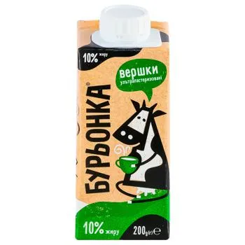 Вершки Бурьонка ультрапастеризовані 10% 200г - Photo 3