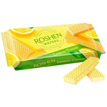 Вафлі Roshen Wafers Lemon Cream 216г - Photo 4