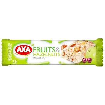 Батончик Axa зерновий з фруктами та горіхами 23г - Photo 4