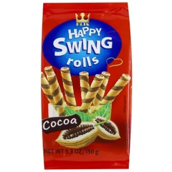 Трубочки вафельні Flis Swing з какао начинкою 150г - Photo 1