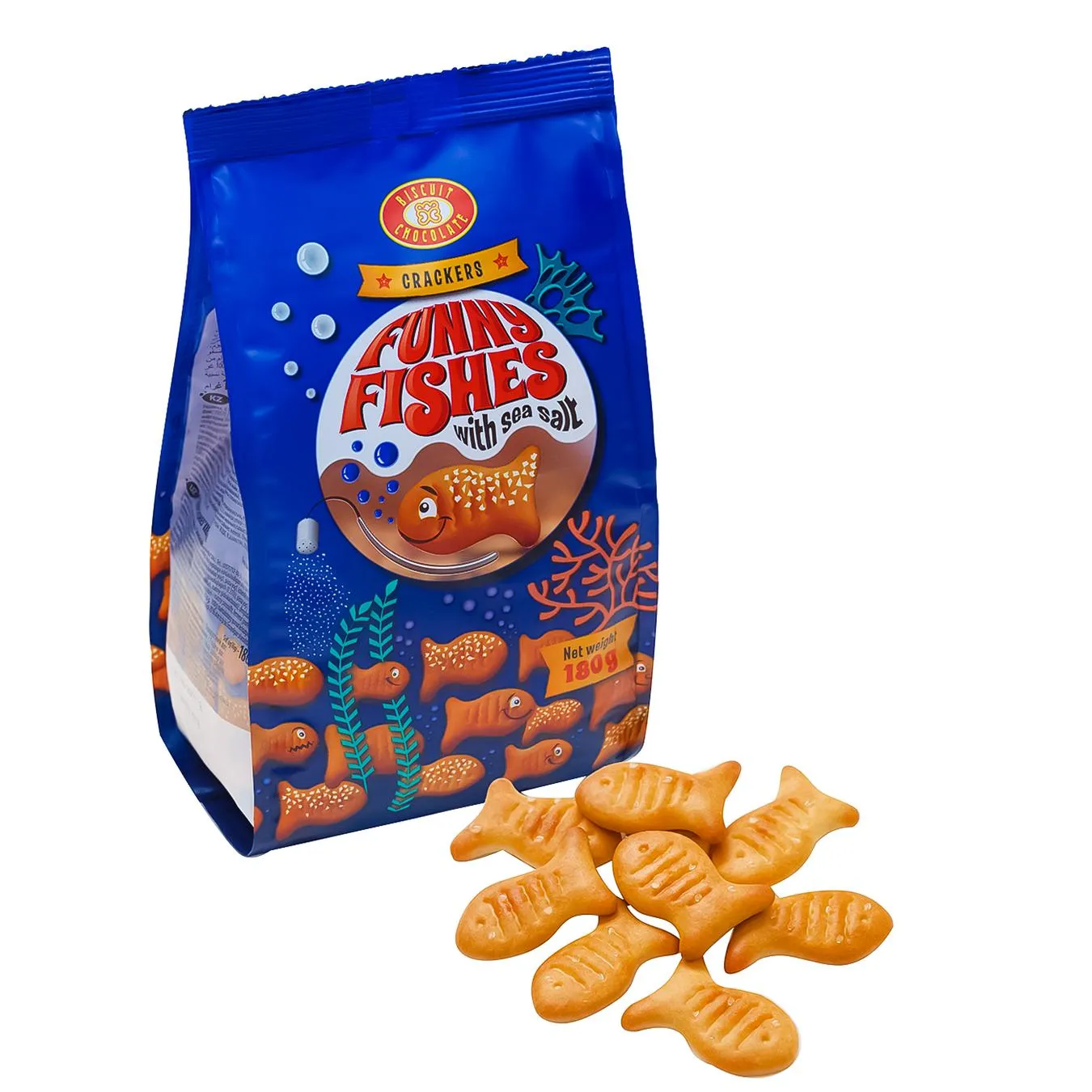 Крекер Бісквіт-Шоколад Funny Fishes 180г - Фото 3