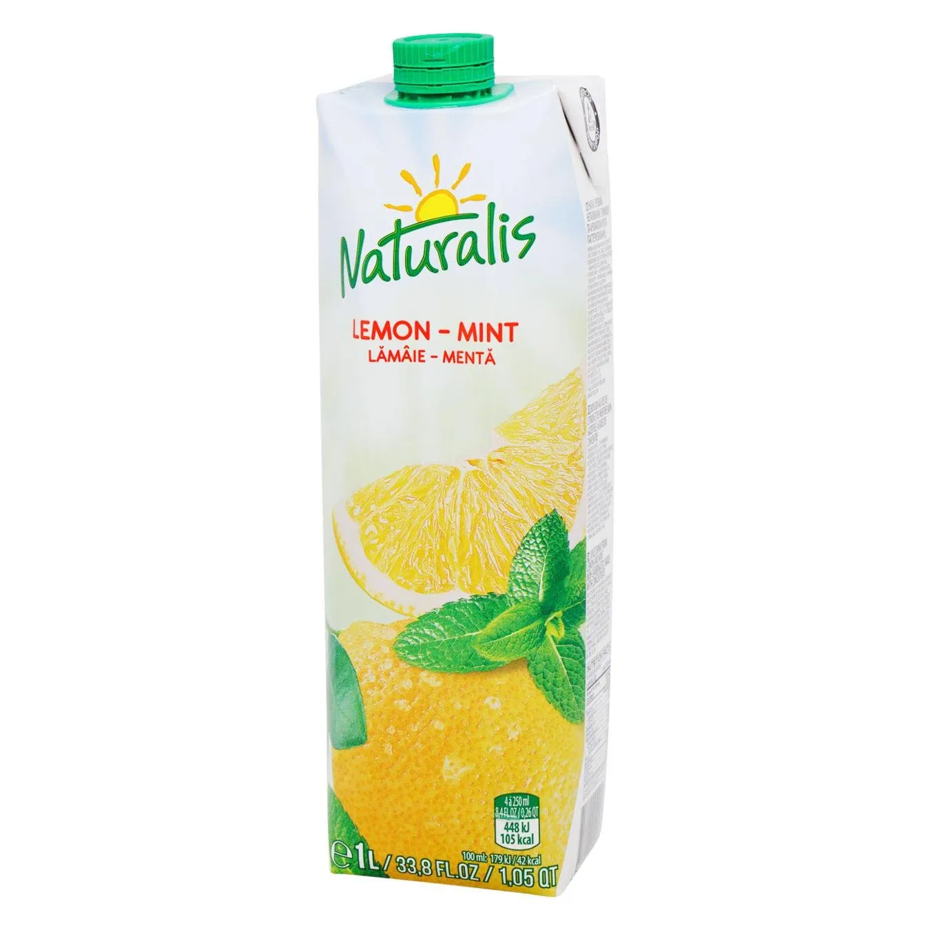 Напій Naturalis з лимона та м'яти 1л - Фото 1