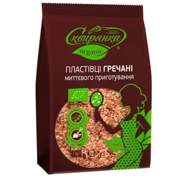 Пластівці гречані Сквирянка органічні 400г - Photo 1