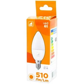 Лампочка Секретні Технології LED свічка жовта 6Вт E14 - Photo 1