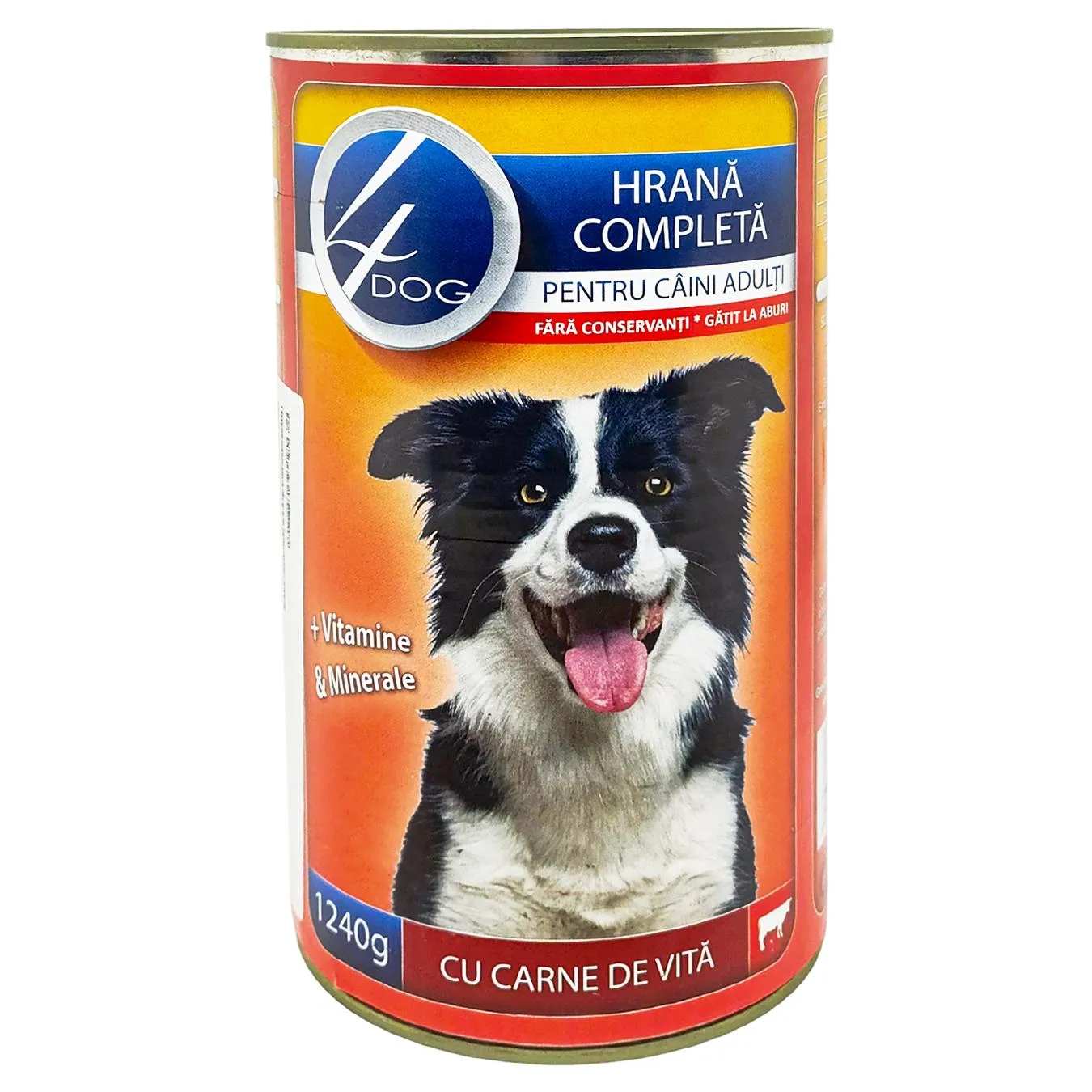 Корм д/собак 4DOG 1240г яловичина з/б (Румунія)И995 - Фото 1