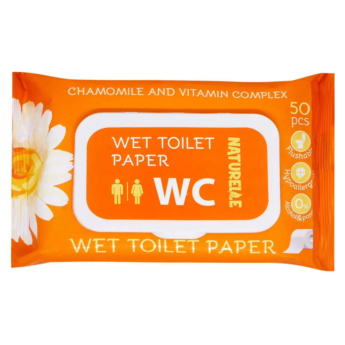 Туалетний папір вологий Naturelle Ромашка 50шт - Фото 5