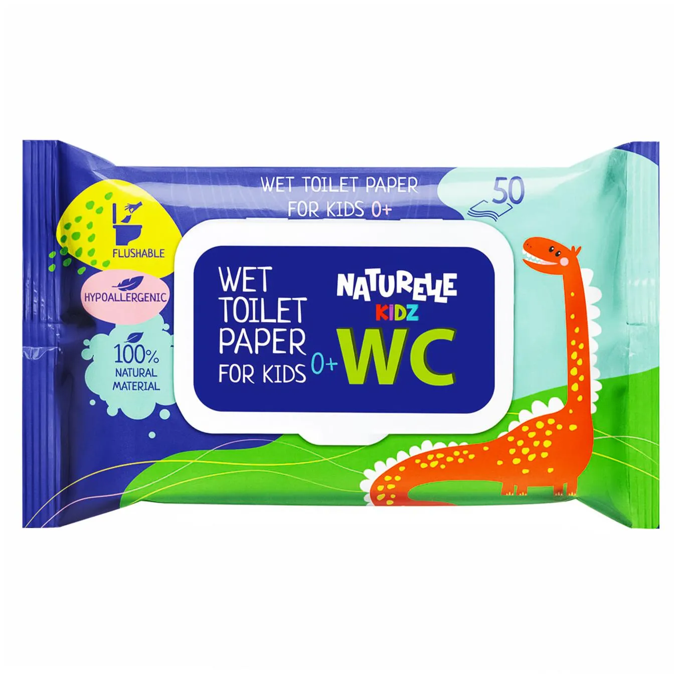 Туалетний папір вологий Naturelle Kids 50шт - Фото 5