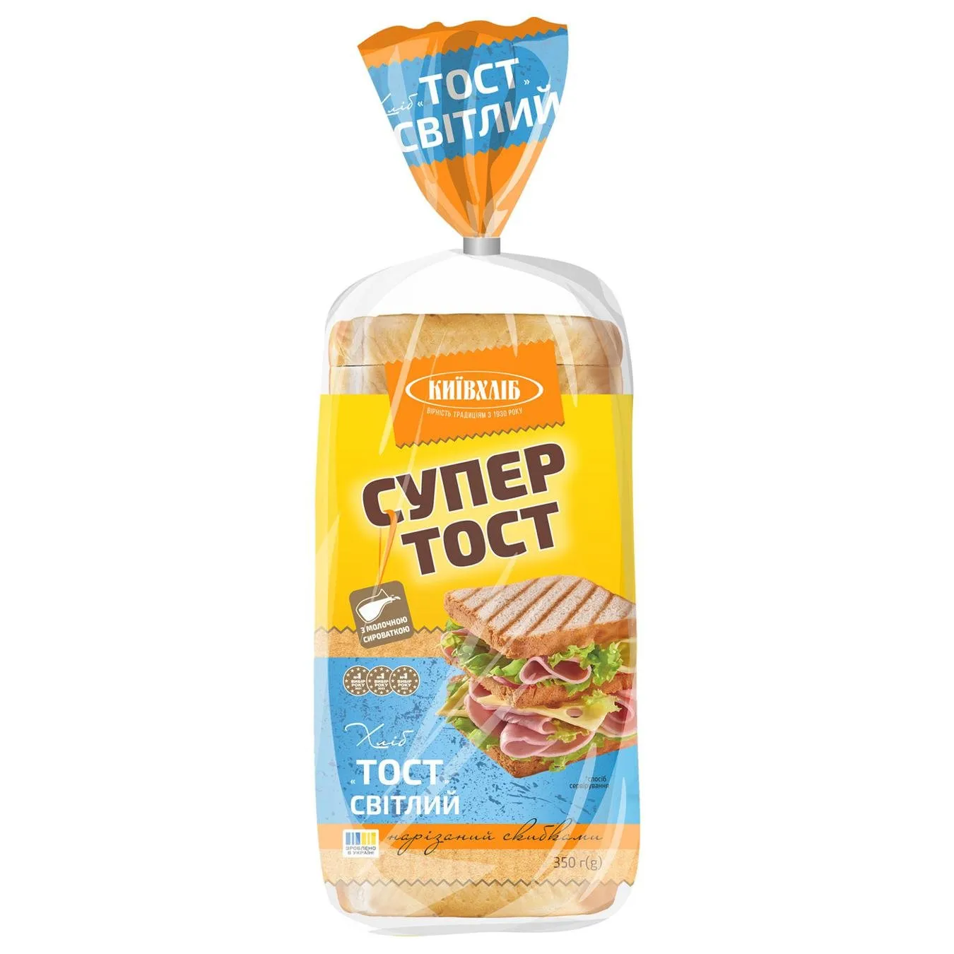 Хліб Київхліб Супер тост світлий нарізаний 350г - Фото 4